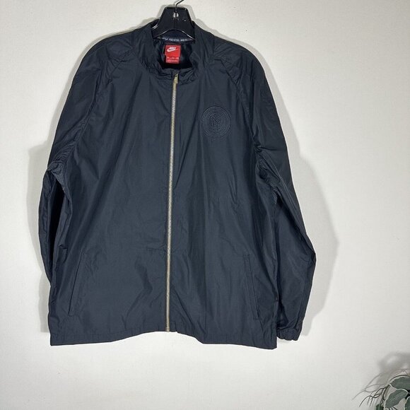 Nike Football Club NFC N98 Windbreaker Football Soccer Training Black Jacket 2XL - Picture 1 of 5